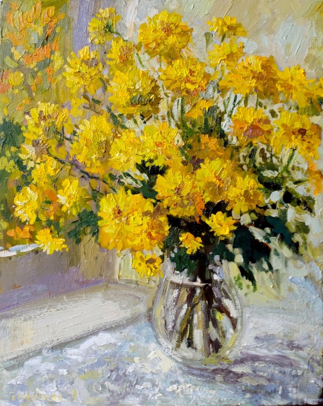Painting for sale online - September Chrysanthemums