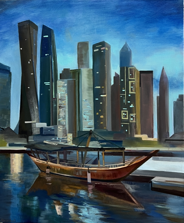 Painting for sale online - Its getting late Dubai