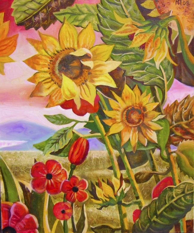 Painting for sale online - Sunflowers