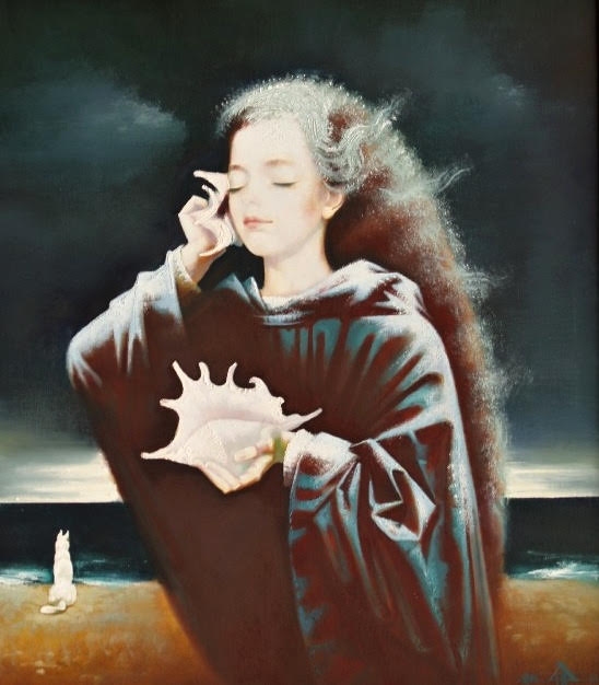 Painting for sale online - Girl and sea