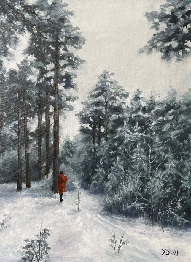 Painting for sale online - WINTER LANDSCAPE