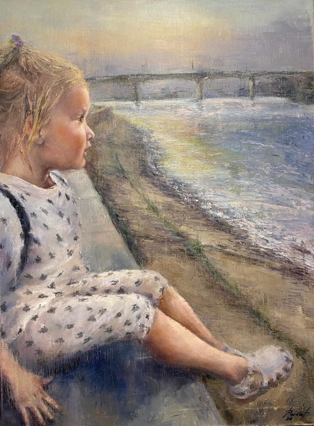 Painting for sale online - On the embankment