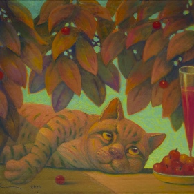 Painting for sale online - Cat