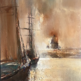 Painting for sale online - Regatta on the Neva