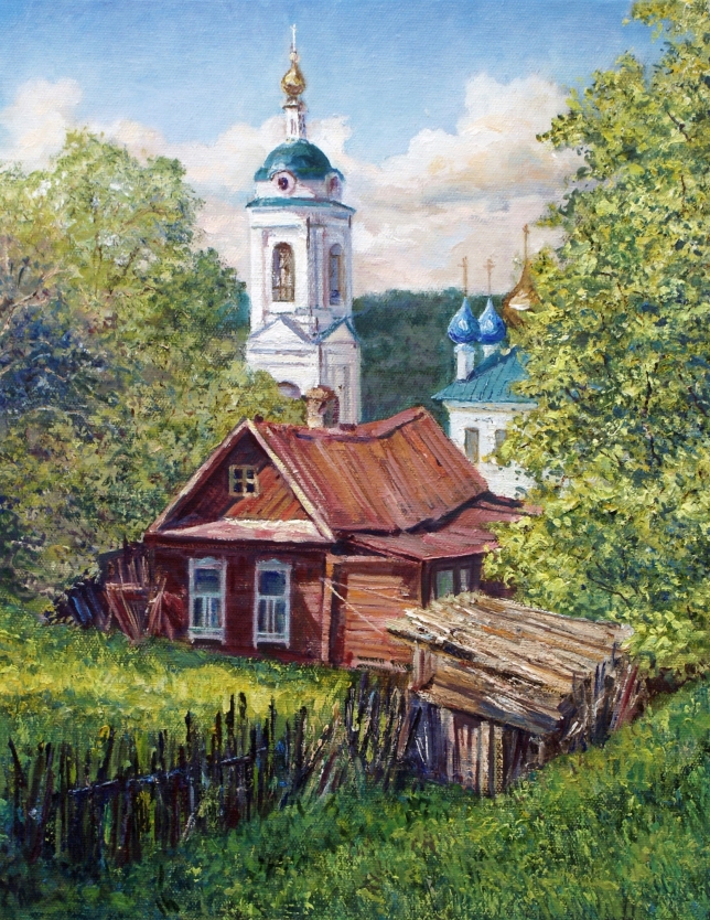Painting for sale online - Russian village