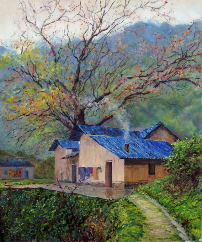 Painting for sale online - The road to the mountains