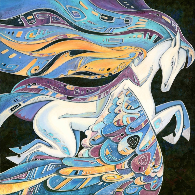 Painting for sale online - Flight with the Pegasus