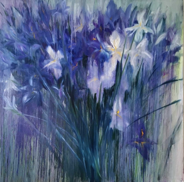 Painting for sale online - A bouquet of irises