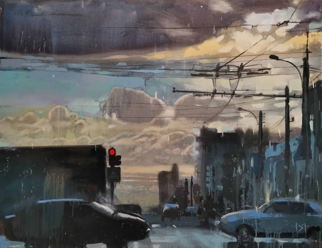 Painting for sale online - Red light