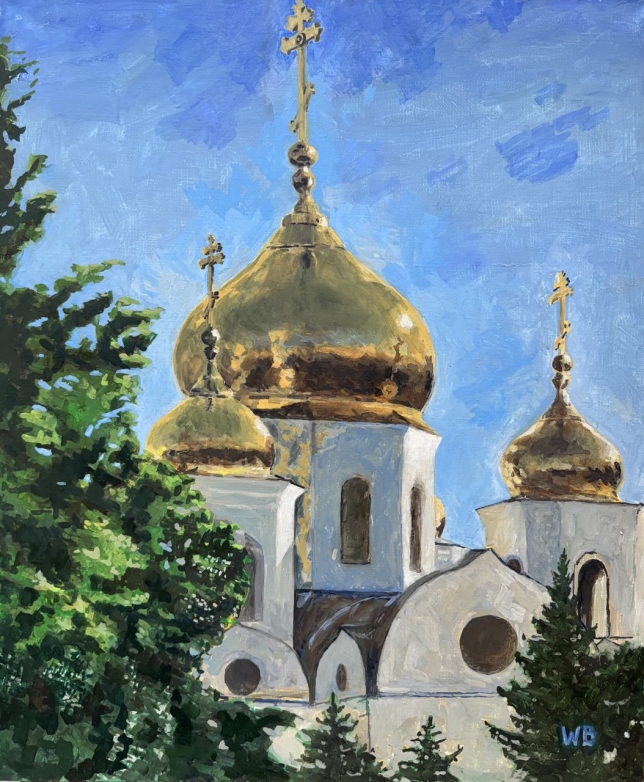 Painting for sale online - Alexander Nevsky Cathedral (Krasnodar)