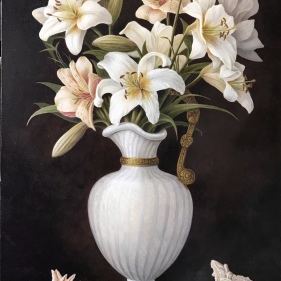 Painting for sale online - White lilies