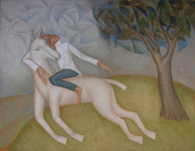 Painting for sale online - On a white horse