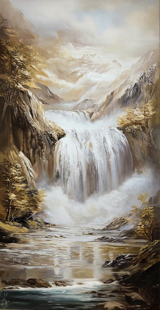 Painting for sale online - The Mystery of the White Waterfall