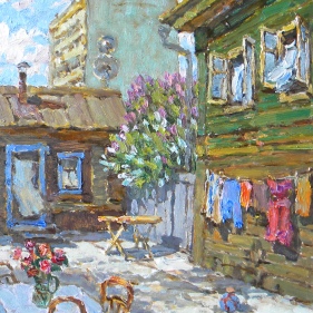Painting for sale online - The Old Yard at Chkalov Street