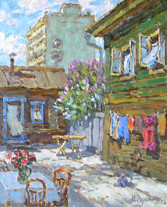 Painting for sale online - The Old Yard at Chkalov Street