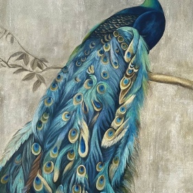 Painting for sale online - Peacock Secrets of Wildlife