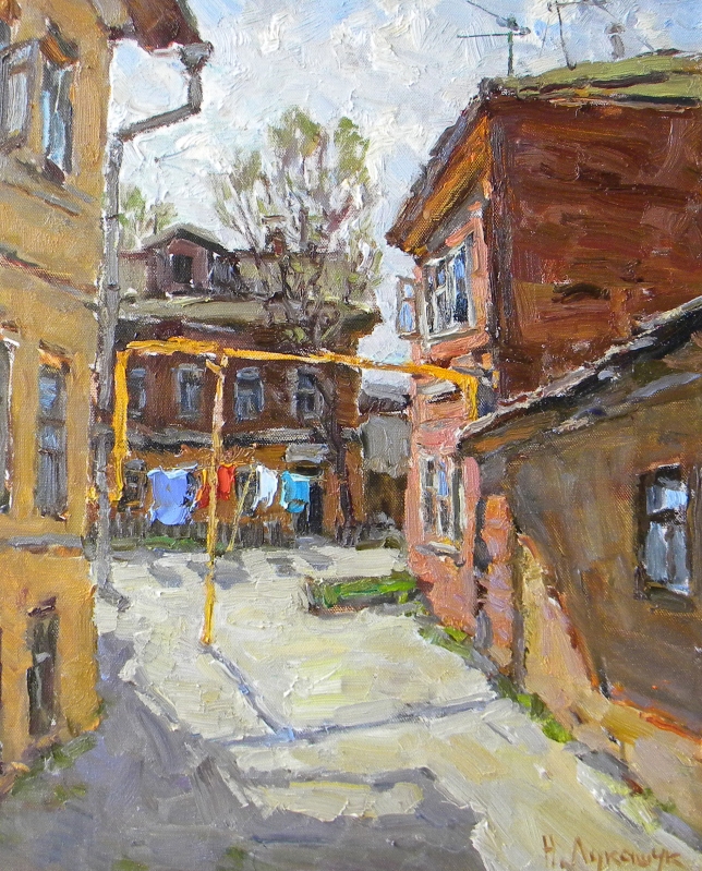 Painting for sale online - The Old House on Pionerskaya  Street.