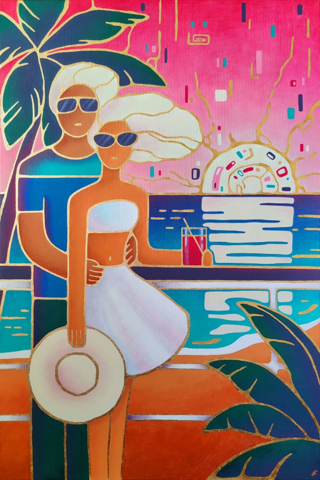 Painting for sale online - Meeting the sunset