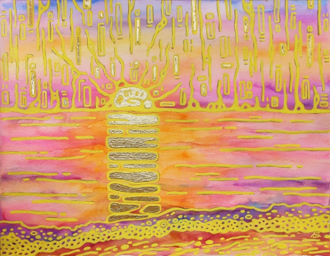 Painting for sale online - The pink sunset