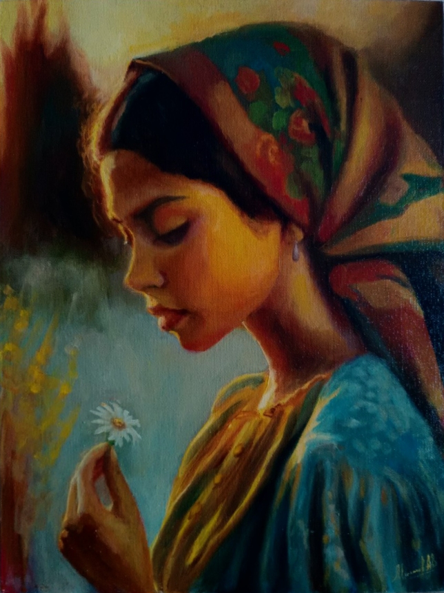 Painting for sale online - Chamomile