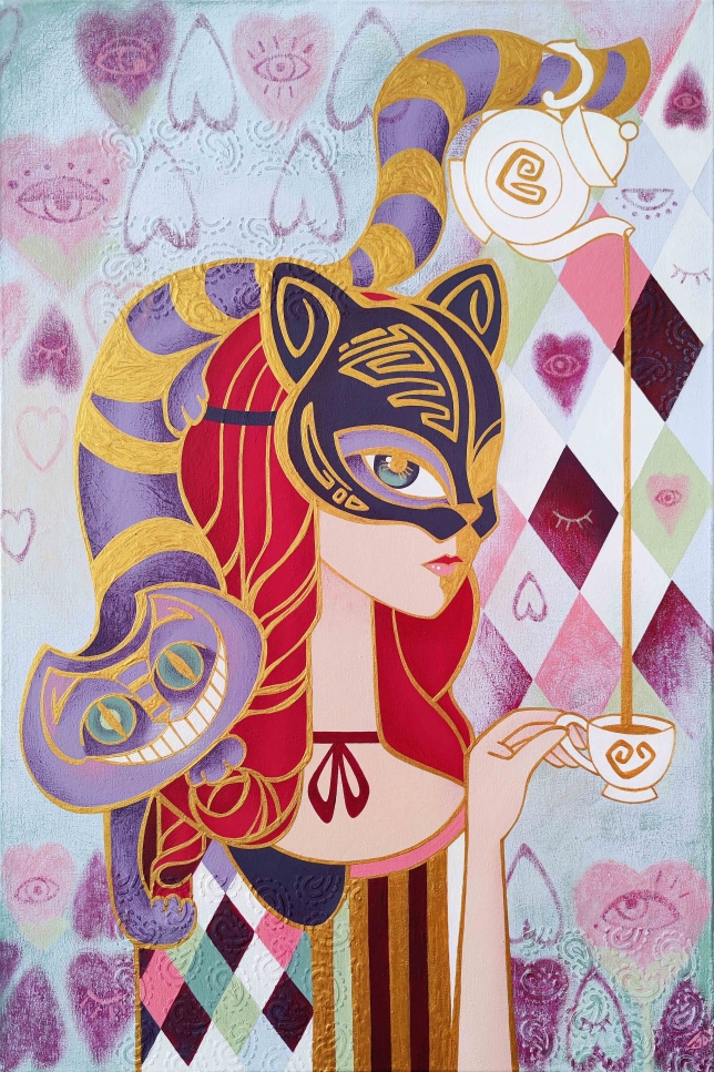 Painting for sale online - Tea Party in the Rose Garden