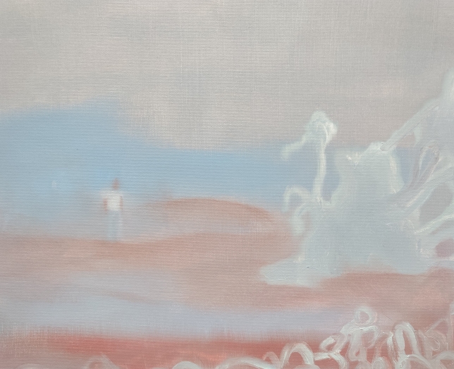 Painting for sale online - Who's hiding in the bushes?