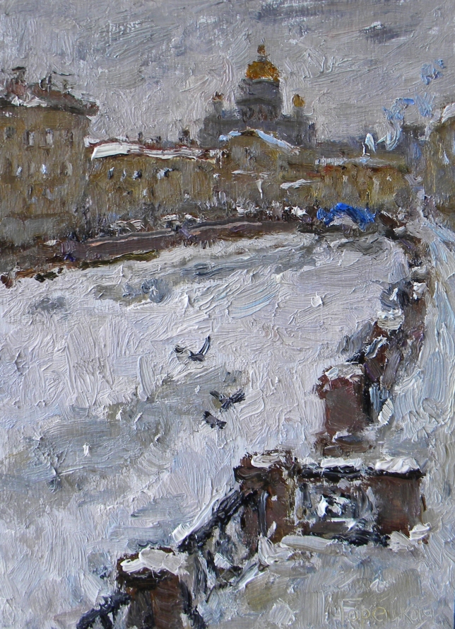 Painting for sale online - The Bright Blue Bridge 2. 