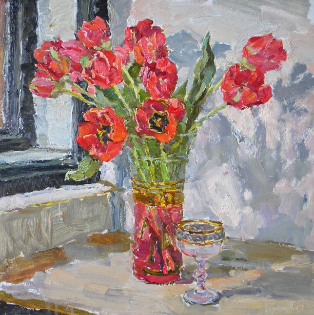 Painting for sale online - The Red Tulips