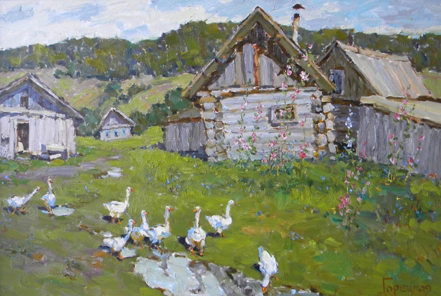 Painting for sale online - The White Geese