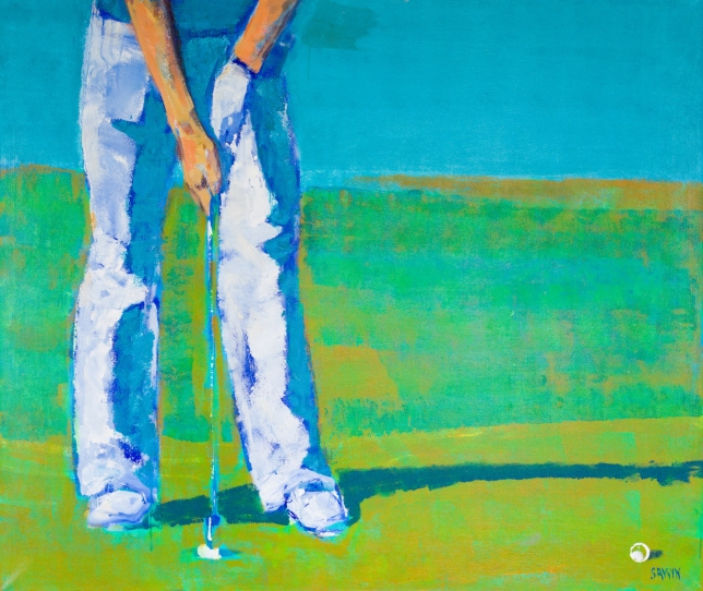 Painting for sale online - Golf putting!