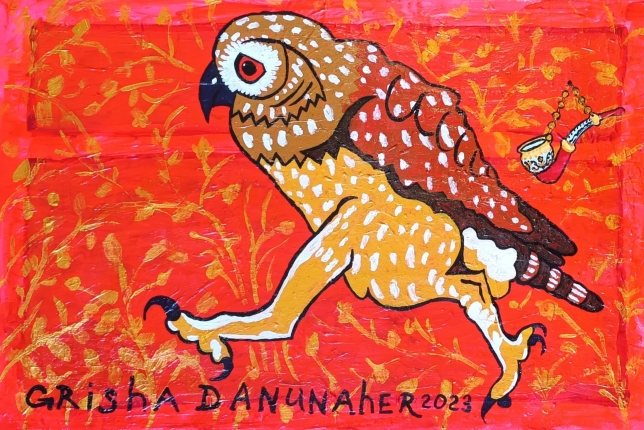 Painting for sale online - Business owl