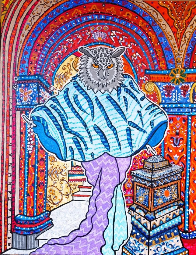 Painting for sale online - Gamayun bird