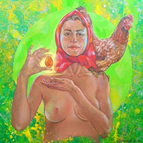 Painting for sale online - Ryaba the Hen