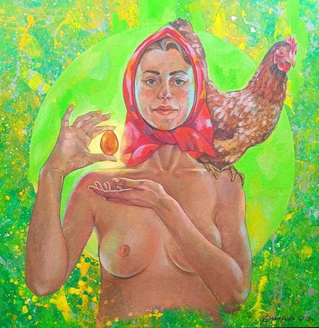 Painting for sale online - Ryaba the Hen