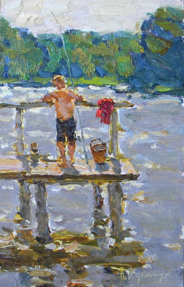 Painting for sale online - Fisherboy.