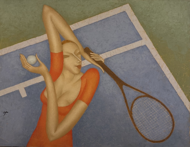 Painting for sale online - Tennis, serve