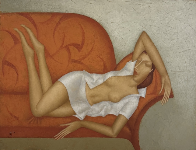 Painting for sale online - Red sofa