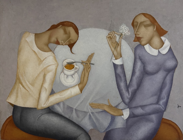 Painting for sale online - Morning coffee