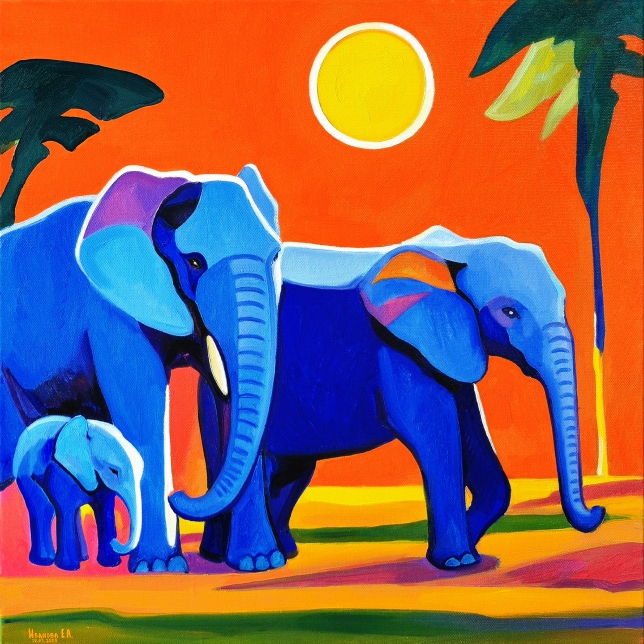 Painting for sale online - Giants of the Savannah