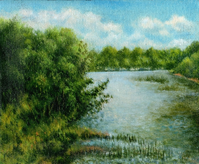 Painting for sale online - A Hot Day on the Inia River 