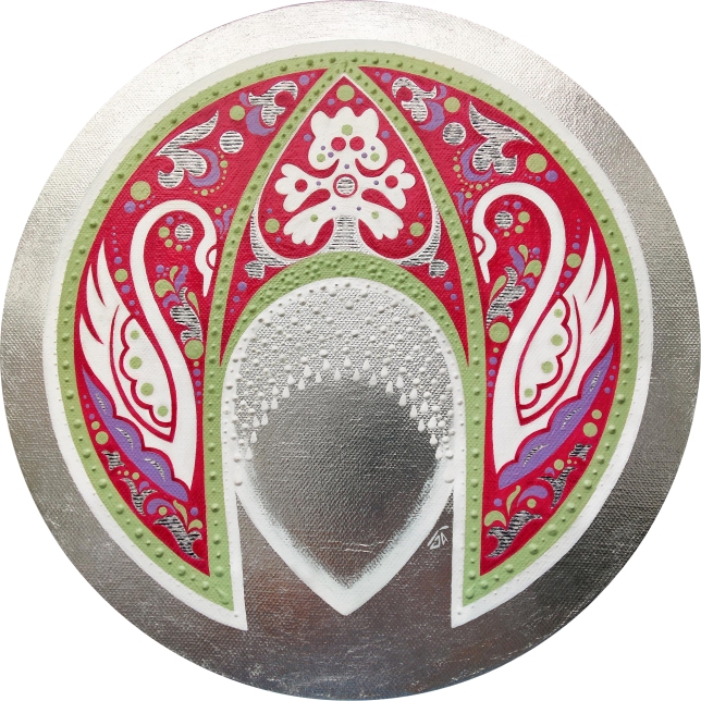 Painting for sale online - Wedding Kokoshnik. Pink