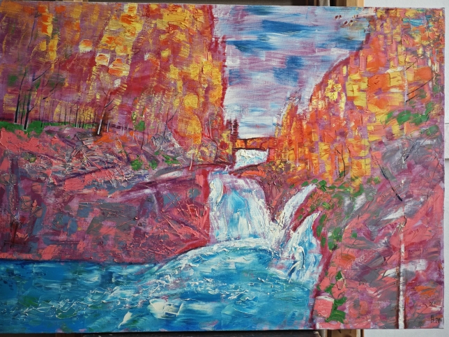 Painting for sale online - Waterfall