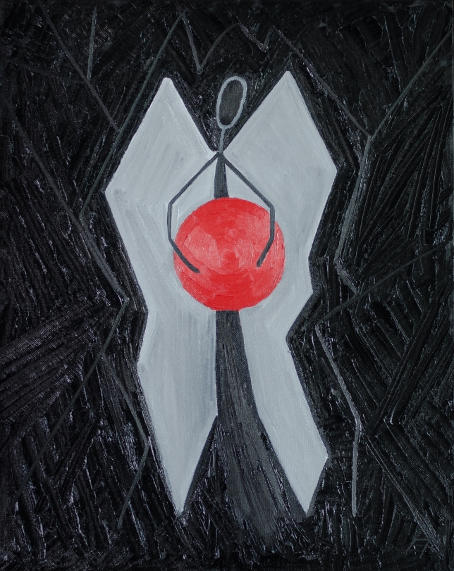 Painting for sale online - Angel in black