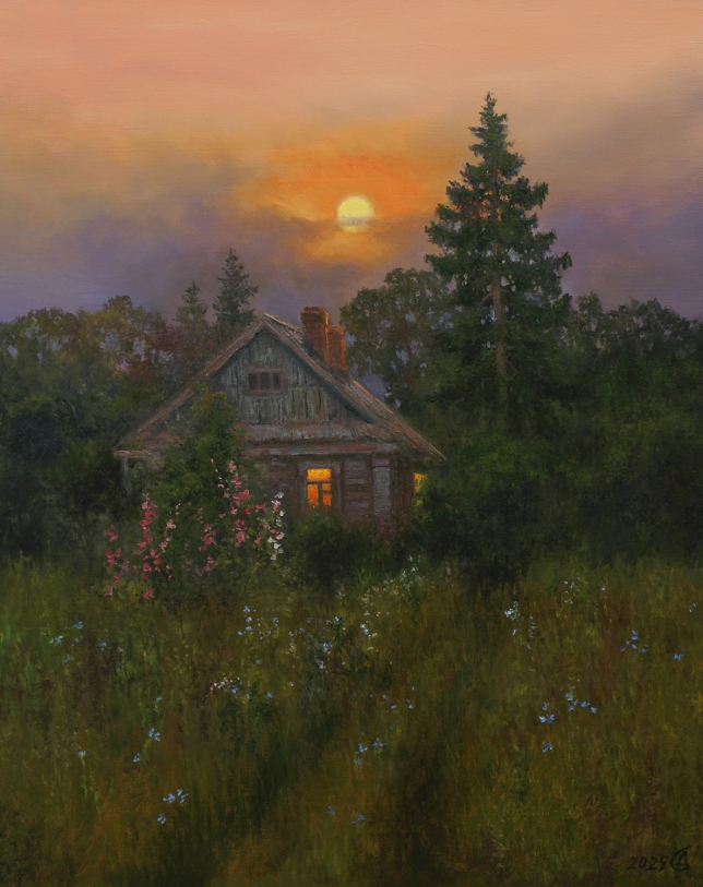 Painting for sale online - Moonlit evening
