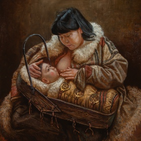 Painting for sale online - Northern Madonna