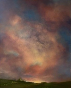 Painting for sale online - In the Time Stream. The Celestial Satin series.