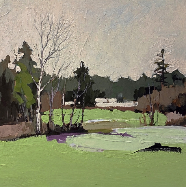 Painting for sale online - green silence