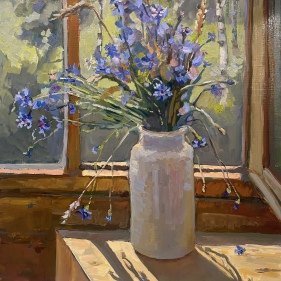 Painting for sale online - Сornflowers-jewelry of the fields