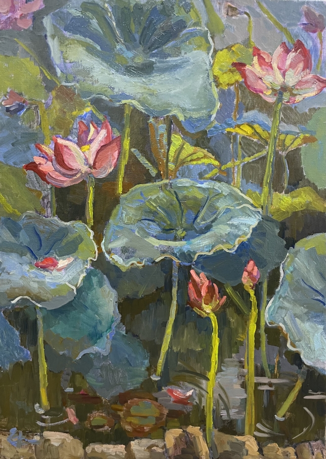 Painting for sale online - Lotus - blooming beauty