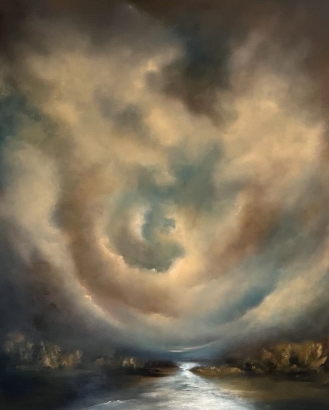 Painting for sale online - My Enchanted World. The Celestial Satin series.